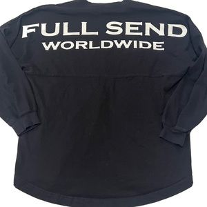 Full Send Nelk Boys spirit jersey XS black long sleeve worldwide